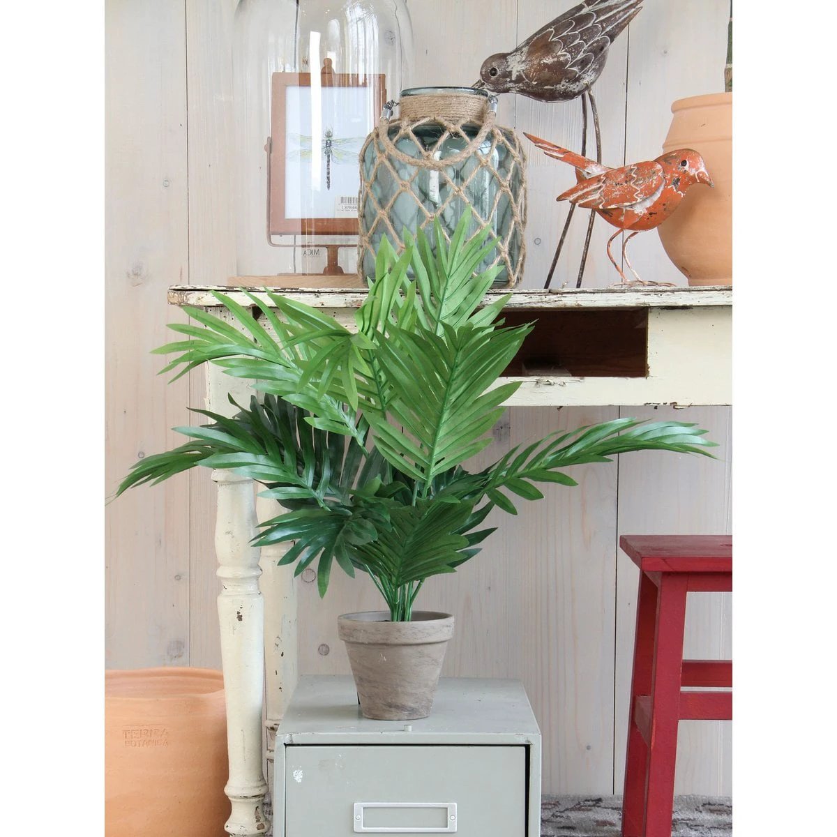 Artificial plant Areca palm Green by Mica Decorations