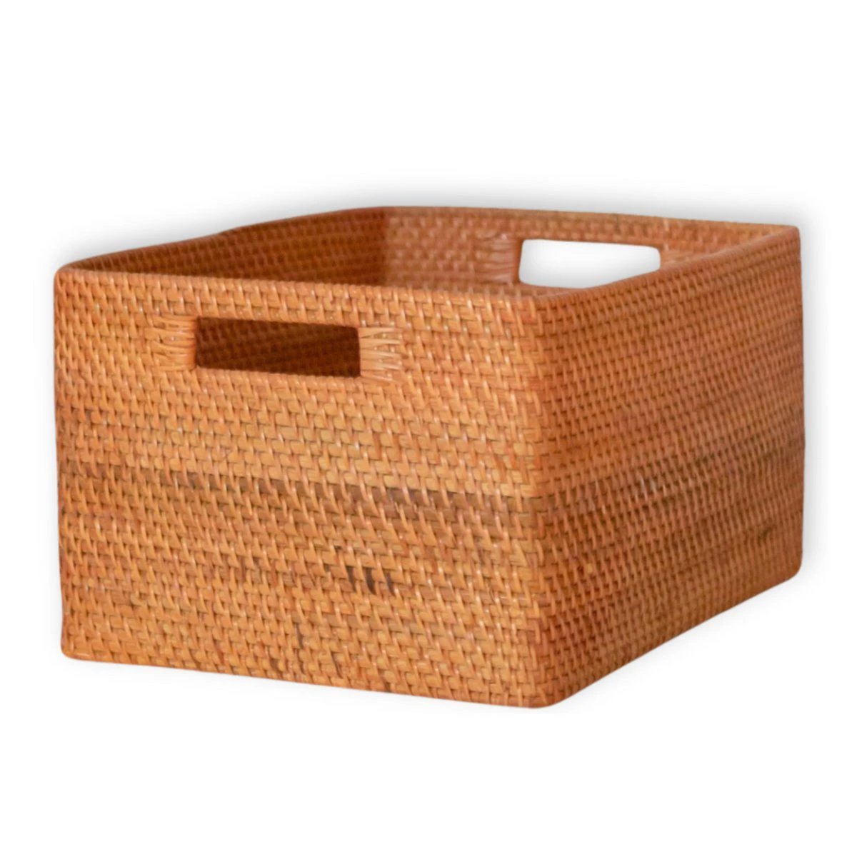 Shelf Basket made from Rattan Newspaper Basket Storage Basket Brown Handwoven Decorative Basket WARSA (3 sizes) by Soeji