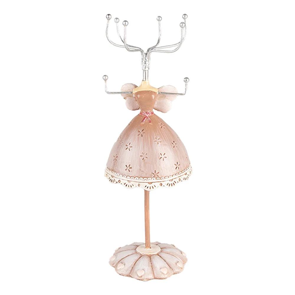 Jewelry standard beige, plastic and metal Ø 7x19 cm by Clayre & Eef.