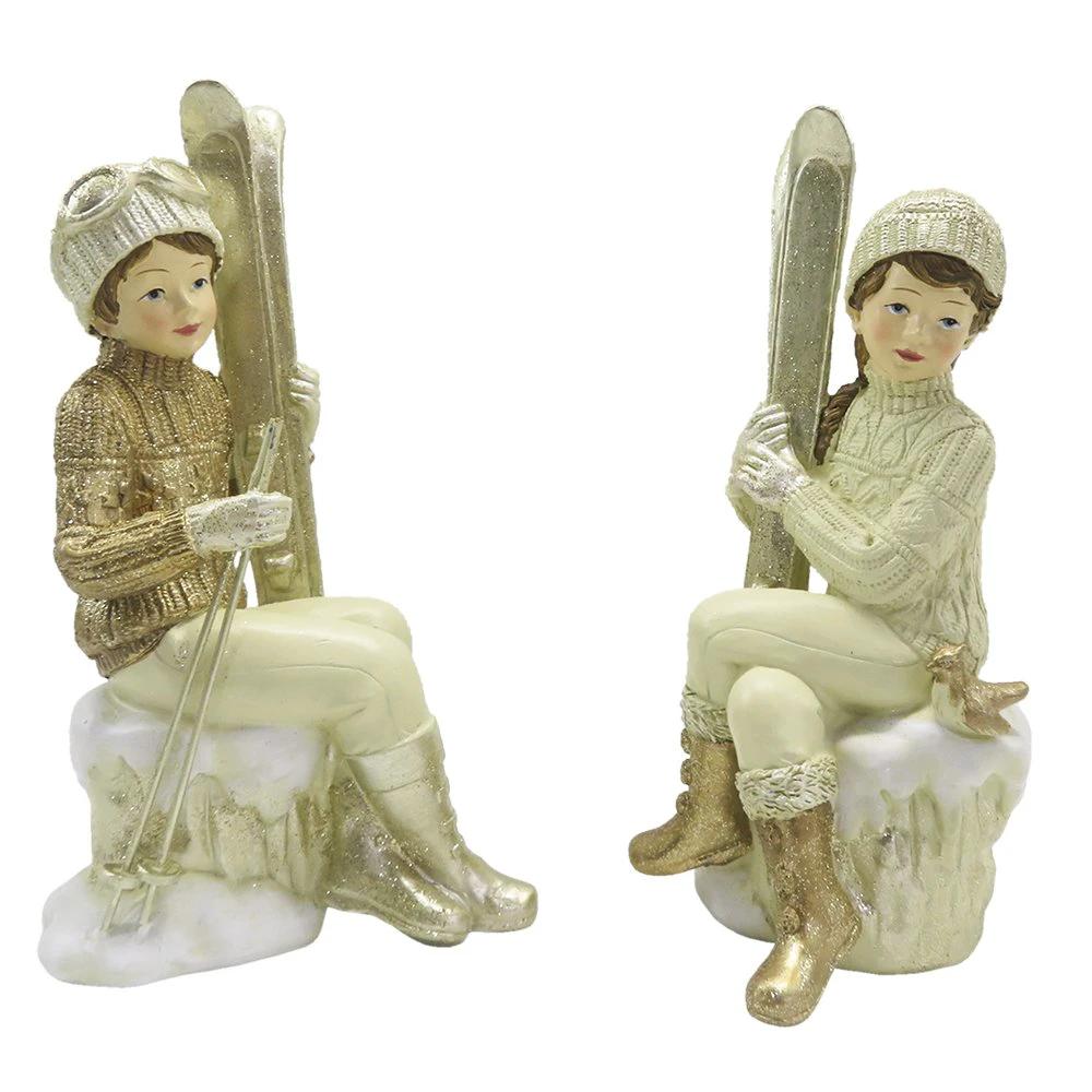 Decoration children (set of 2) 10x7x18 cm by Clayre & Eef.