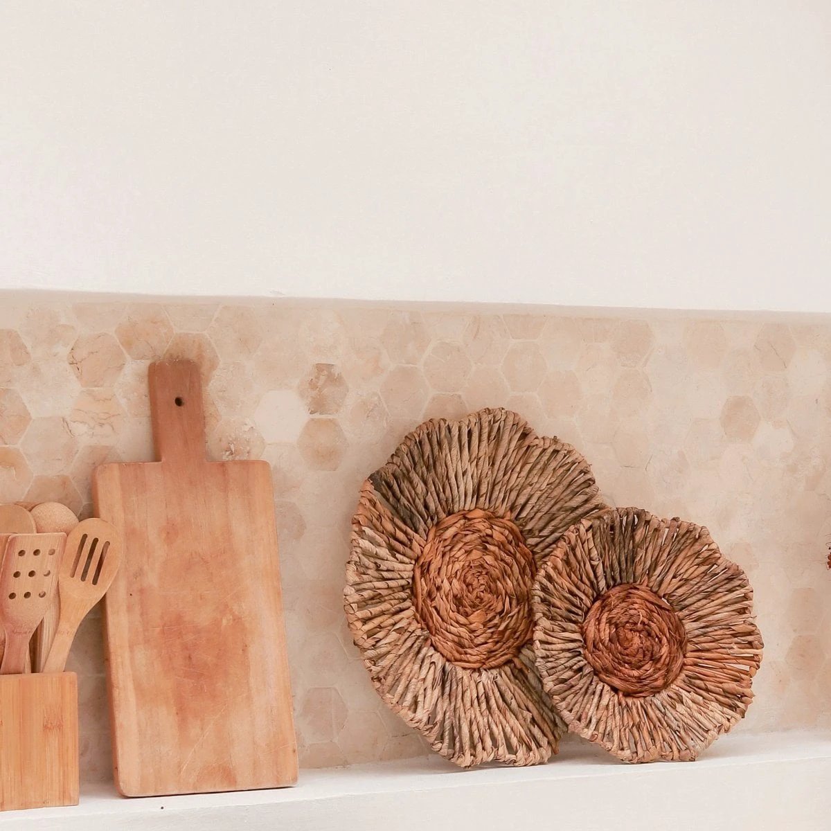 Wall Decor or Bowl MELAYA Wall Basket made of Banana Fibre (2 sizes) by Soeji