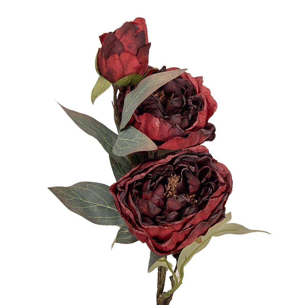Artificial flower 72 cm red plastic by Clayre & Eef.