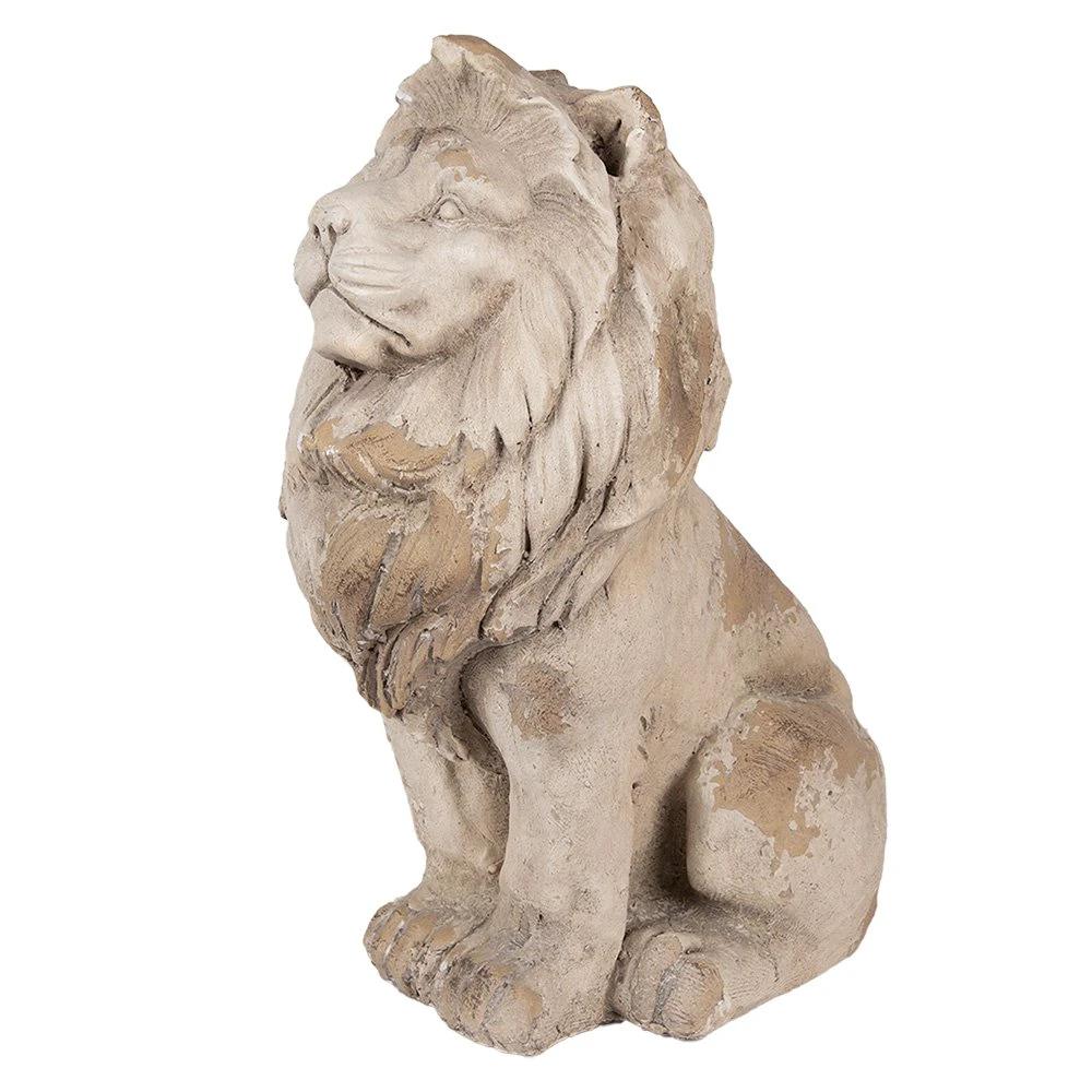 Decoration Statue Lion 31x20x41 cm Beige Ceramic by Clayre & Eef.