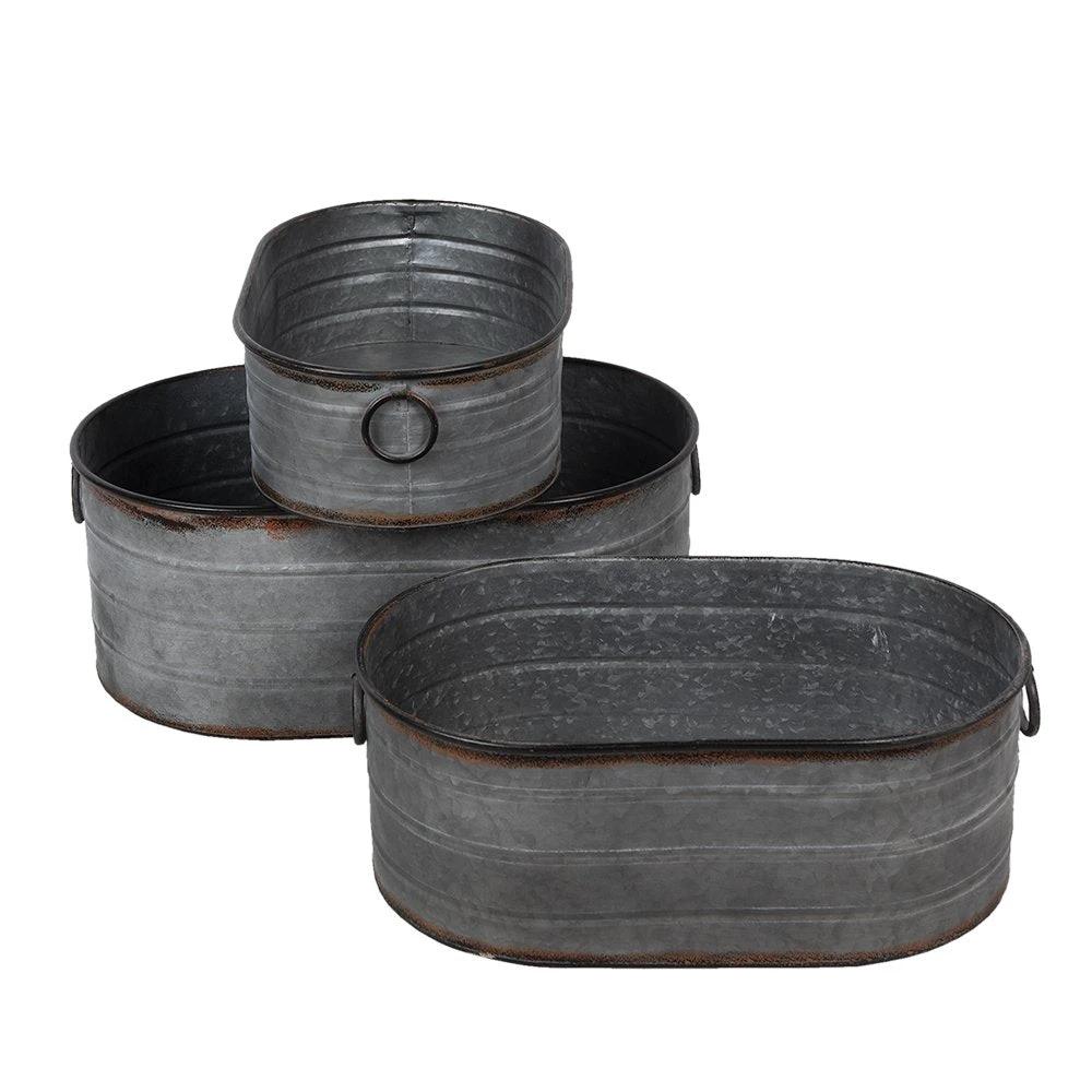 Dekorativer Pflanzenhalter (3) 57x36x22 / 51x33x18 / 47x29x15 cm von Clayre & Eef.