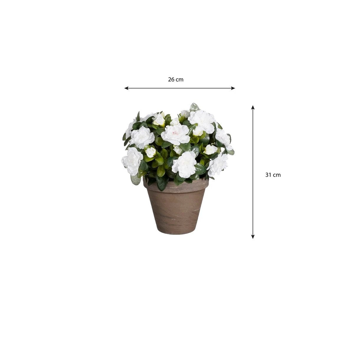 Artificial plant Azalea White by Mica Decorations