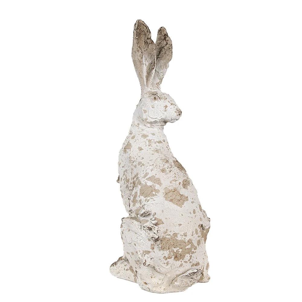 Hasenfigur 47 cm Beige Polyresin-Osterdekoration von Clayre & Eef.