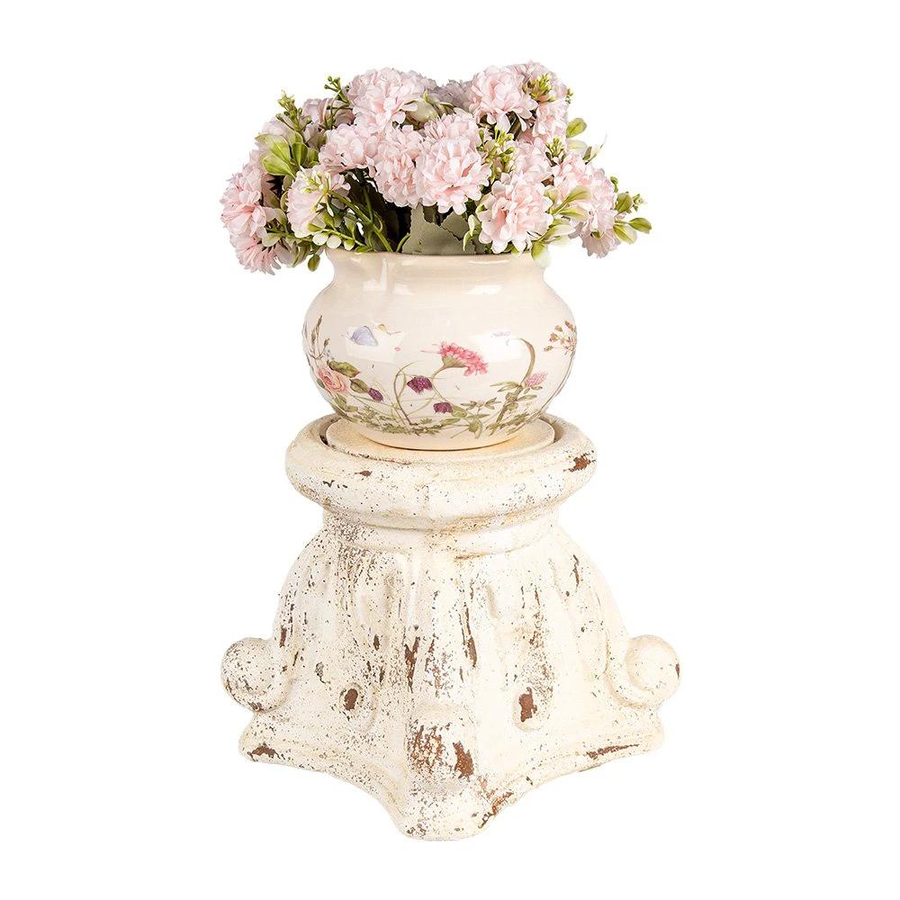 Plant table 22x22x21 cm Beige Ceramic material by Clayre & Eef.