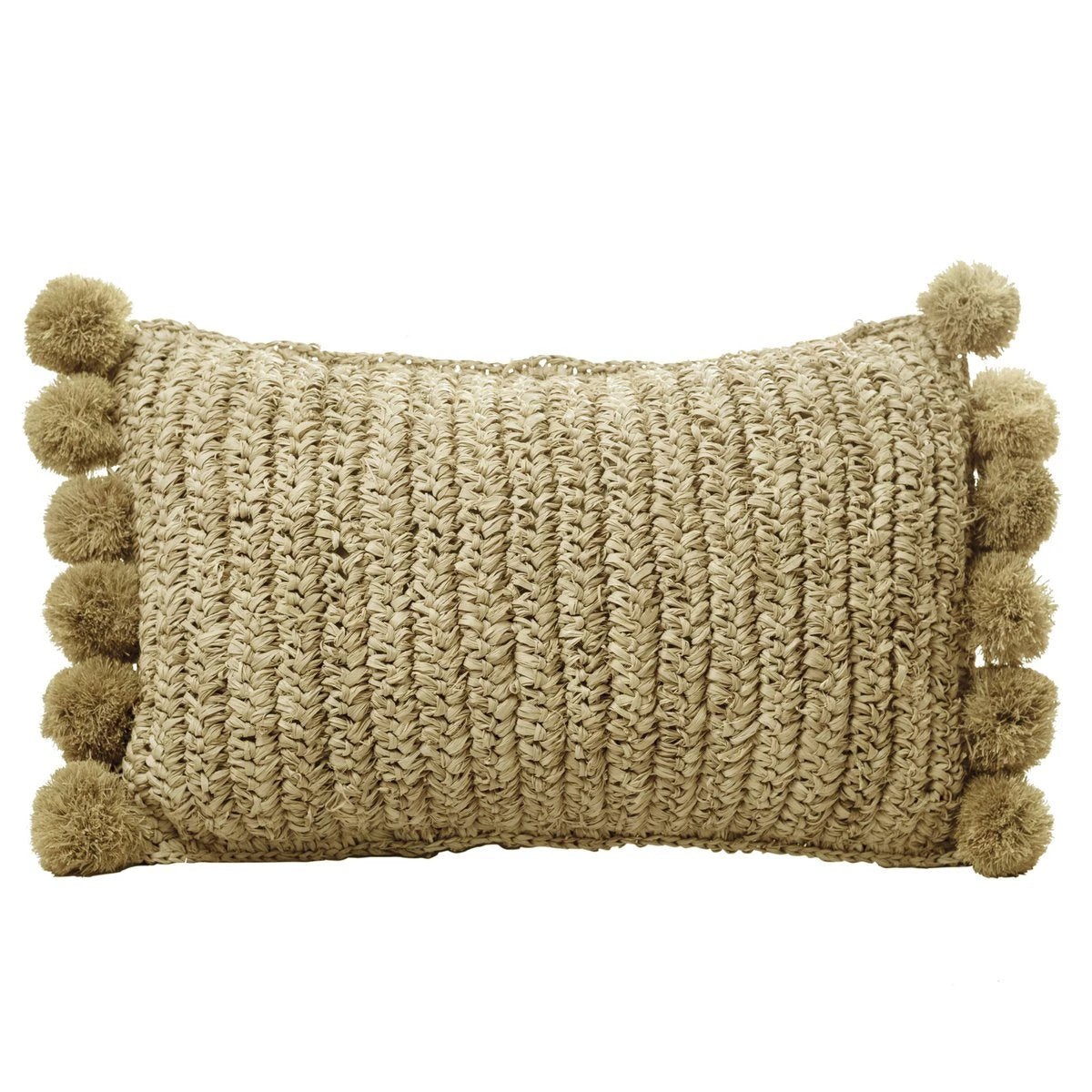 Throw Pillow with filling | Decorative Cushion | Sofa Pillow SANUR made of Raffia by Soeji