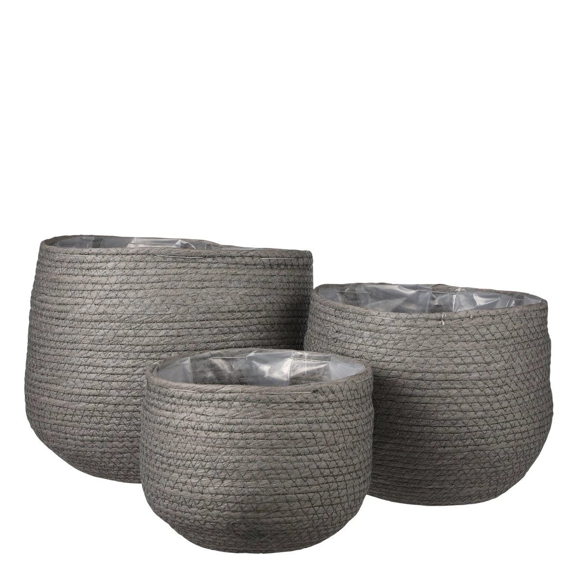 Plant basket set Jorck Gray by Mica Decorations