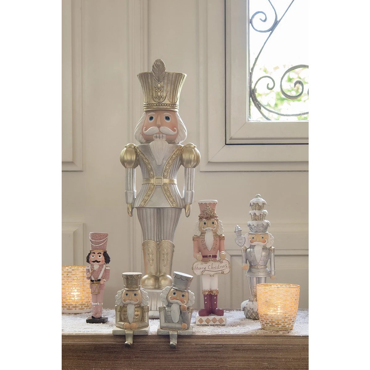 Decoration nutcracker 5x4x16 cm by Clayre & Eef.