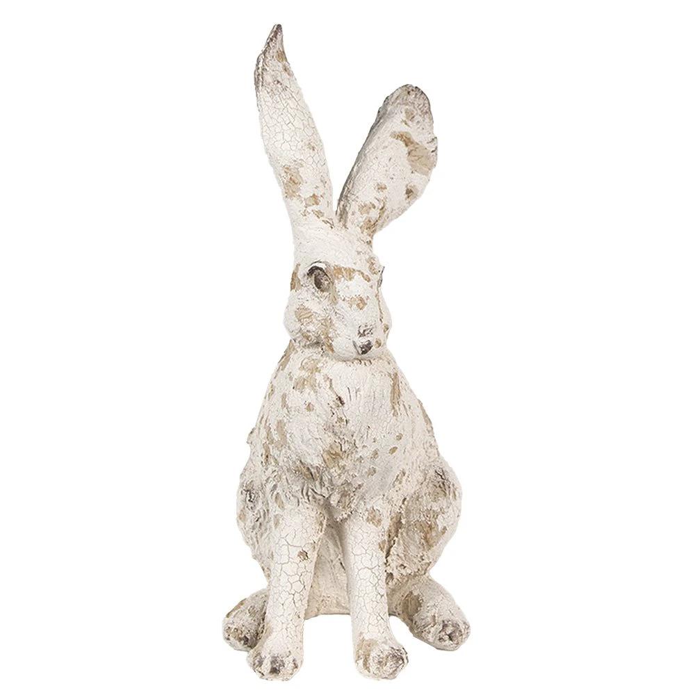 Hasenfigur 22 cm Beige Polyresin-Osterdekoration von Clayre & Eef.