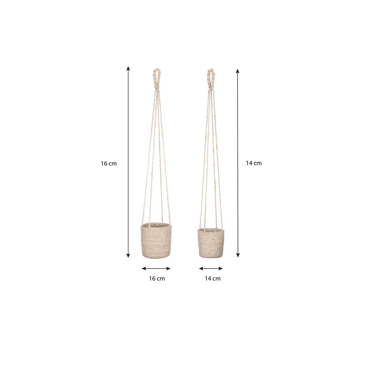 Plantenmand set Atlantic Crème by Mica Decorations