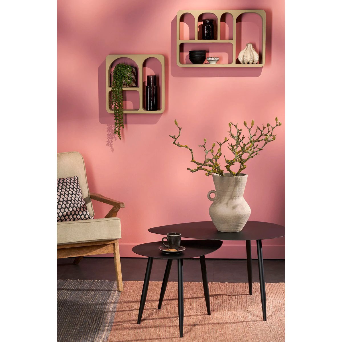 Side table set Black by Mica Decorations