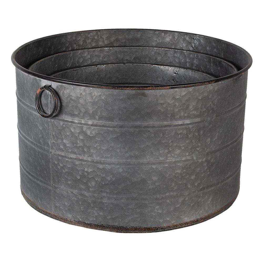 Dekorativer Pflanzenhalter (3) Ø 51x30 / Ø 46x26 / Ø 41x23 cm von Clayre & Eef.