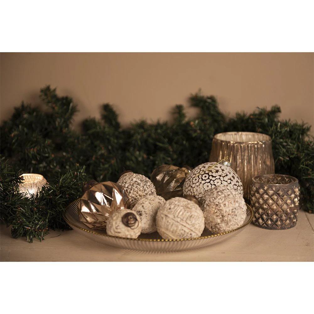 Weihnachtskugel Ø 9x12 cm von Clayre & Eef.