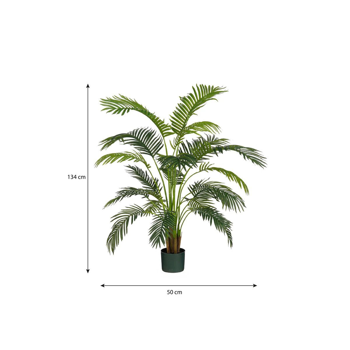 Artificial plant Areca palm Green by Mica Decorations