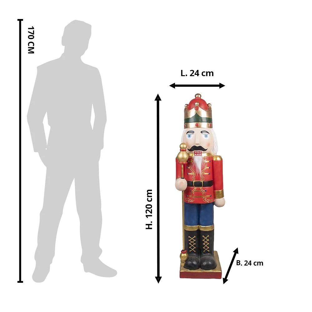 Decoration nutcracker 24x24x120 cm by Clayre & Eef.