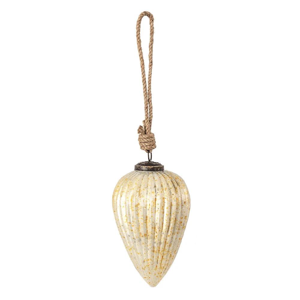 Christmas bauble Ø 7x12 cm by Clayre & Eef.