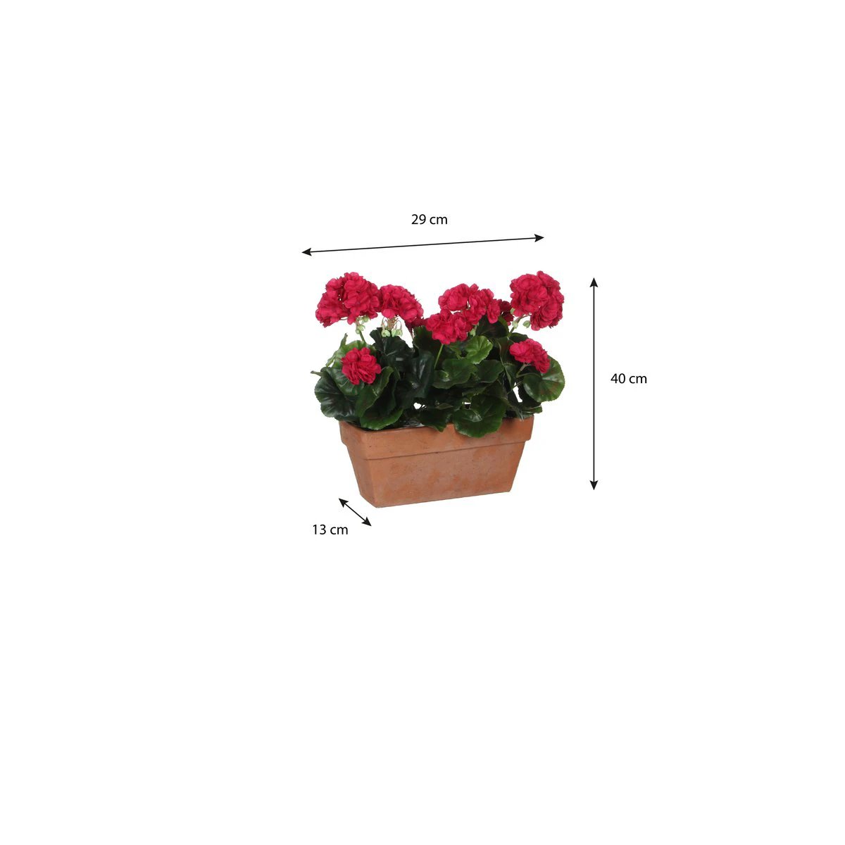 Artificial plant Geranium Dark pink by Mica Decorations