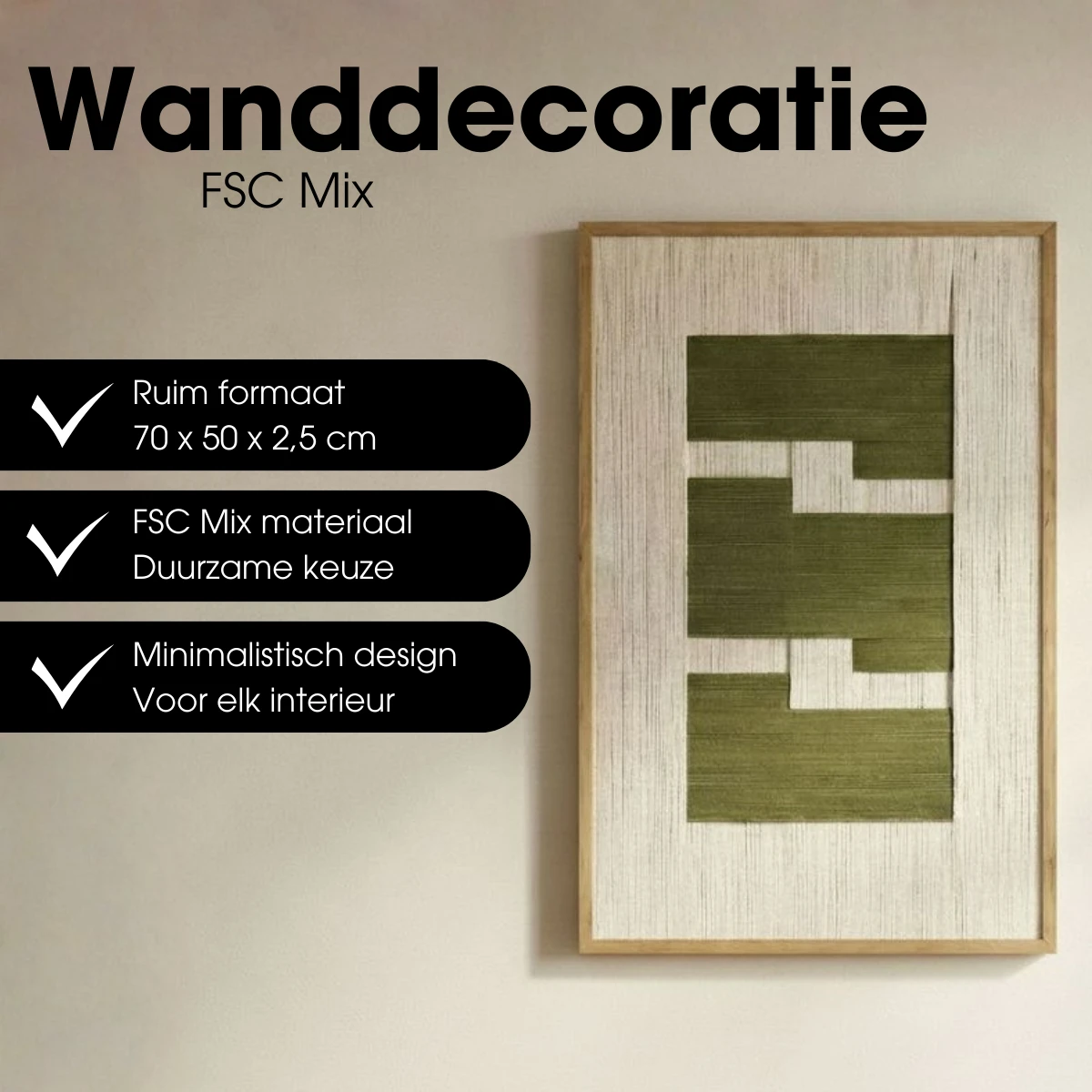 Wall decoration Green by Mica Decorations