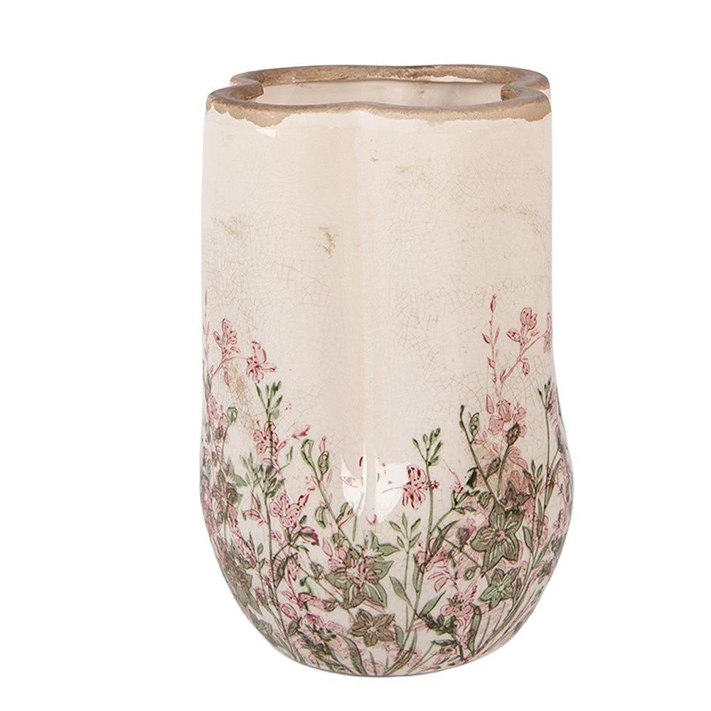 Vase Ø 16x24 cm Beige Keramik von Clayre & Eef.