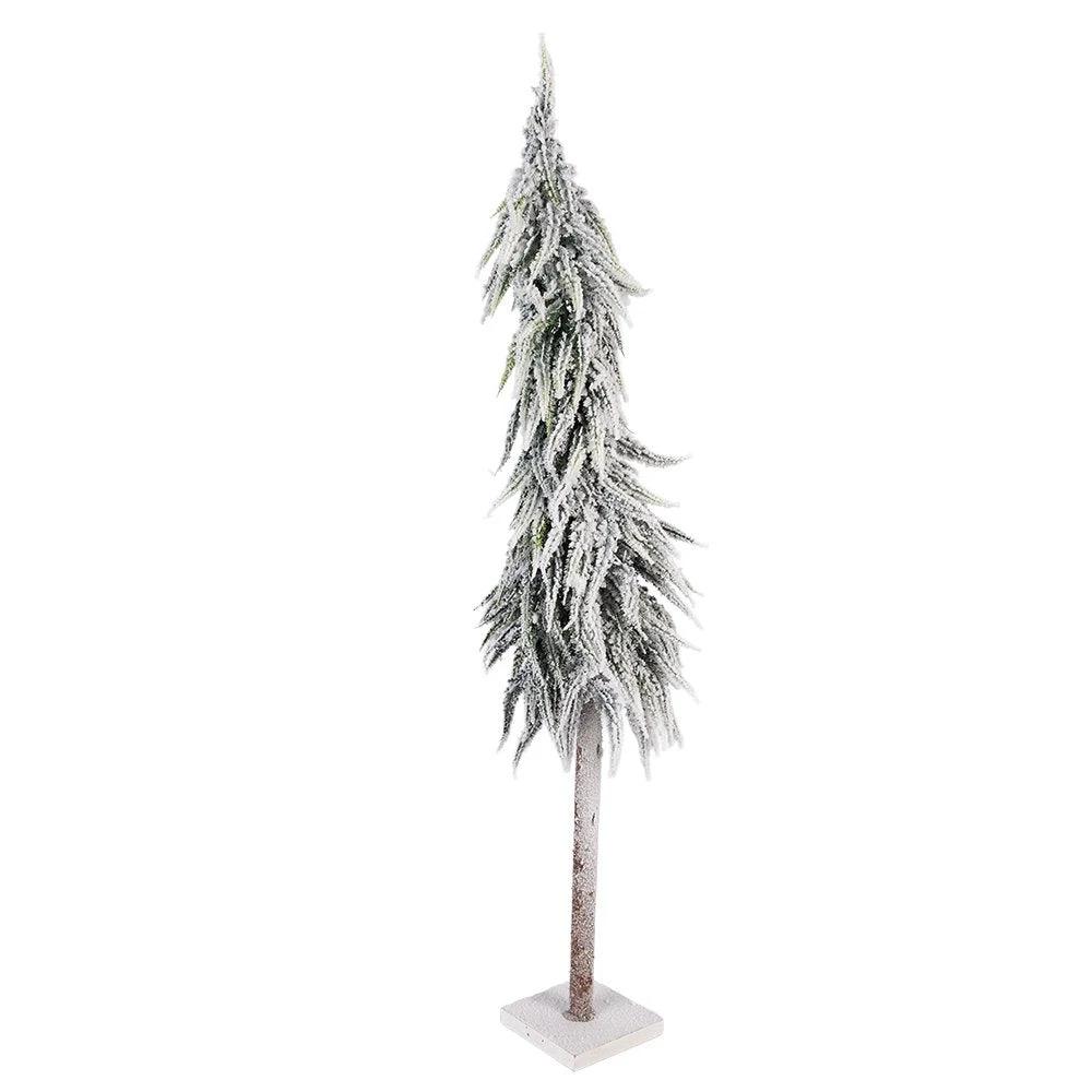 Mini Artificial Christmas Tree Ø 15x80 cm Green Plastic by Clayre & Eef.