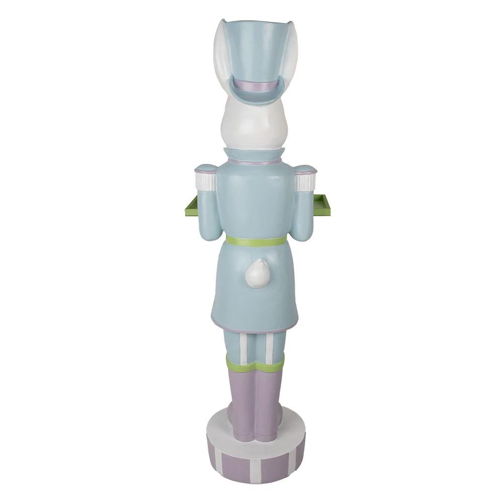 Decoration image rabbit 44x41x123 cm white blue plastic by Clayre & Eef.