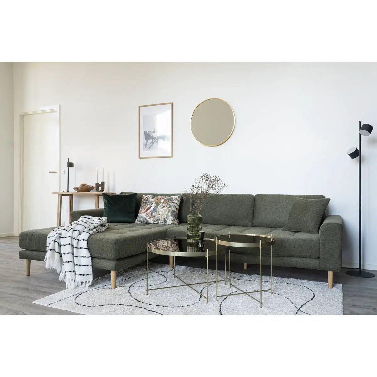 Madrid Mirror - Aluminium, Glass, Brass - Ø60 cm by EMIRELLE