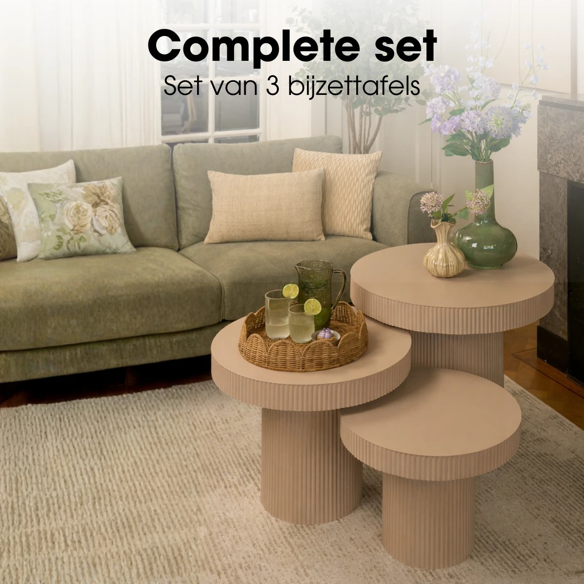 Side table Lux Light brown by Mica Decorations