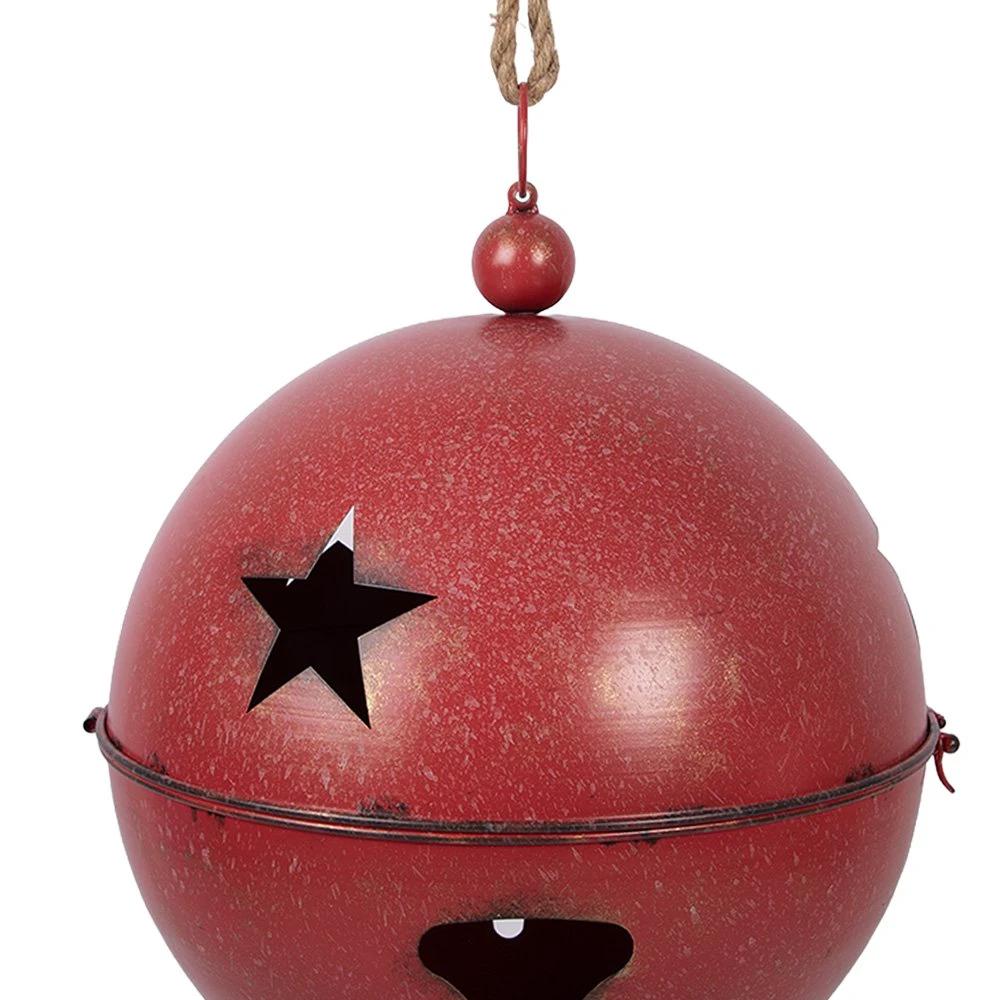Weihnachtsdekoration Bild Weihnachtskugel Ø 60 / Ø 50 / Ø 40 cm rotes Metall von Clayre & Eef.