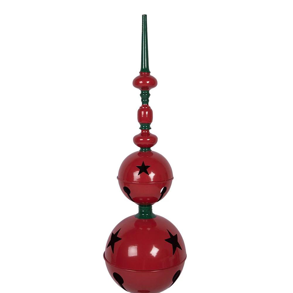 Christmas Decoration Statue Ø 31x142 cm Red Green Metal by Clayre & Eef.