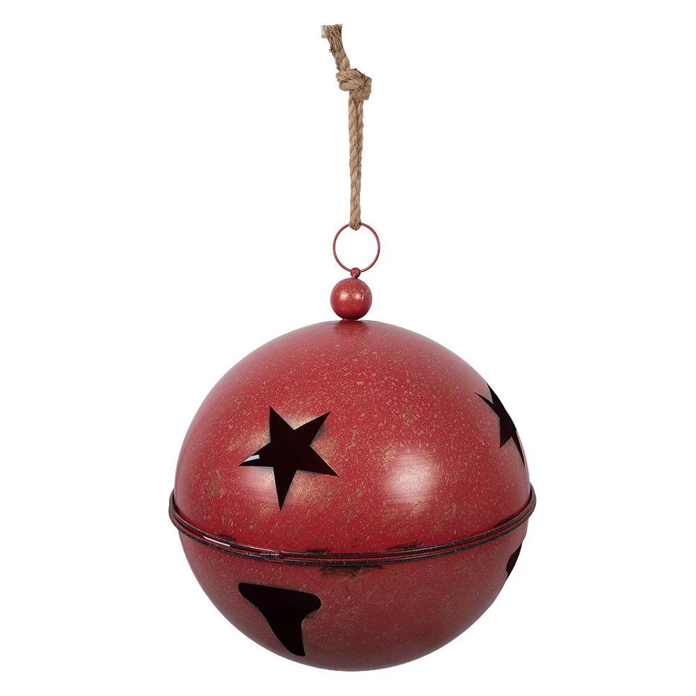 Weihnachtsdekoration Bild Weihnachtskugel Ø 60 / Ø 50 / Ø 40 cm Rot Metall von Clayre & Eef.