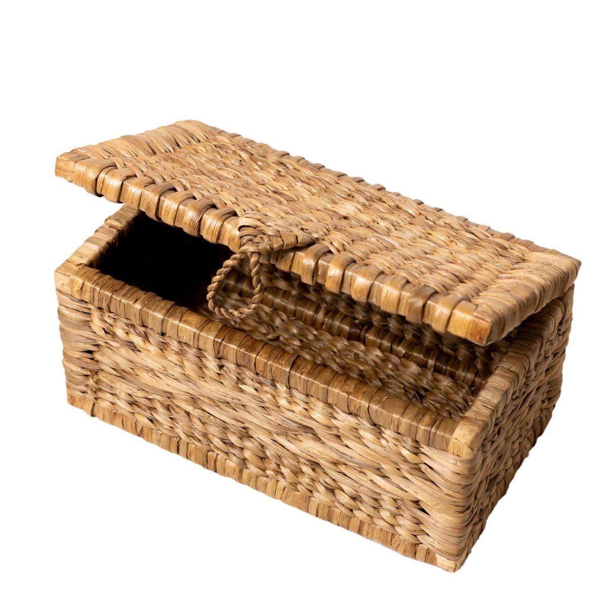 Trunk Basket | Laundry Basket with Lid KELANA made from Water Hyacinth (2 sizes) by Soeji