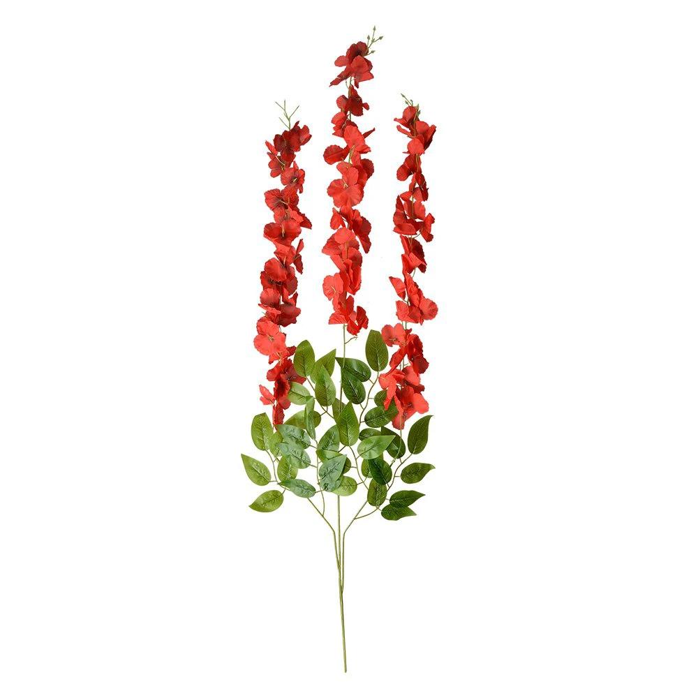 Artificial Flowers Set of 12 110 cm Red Plastic by Clayre & Eef.