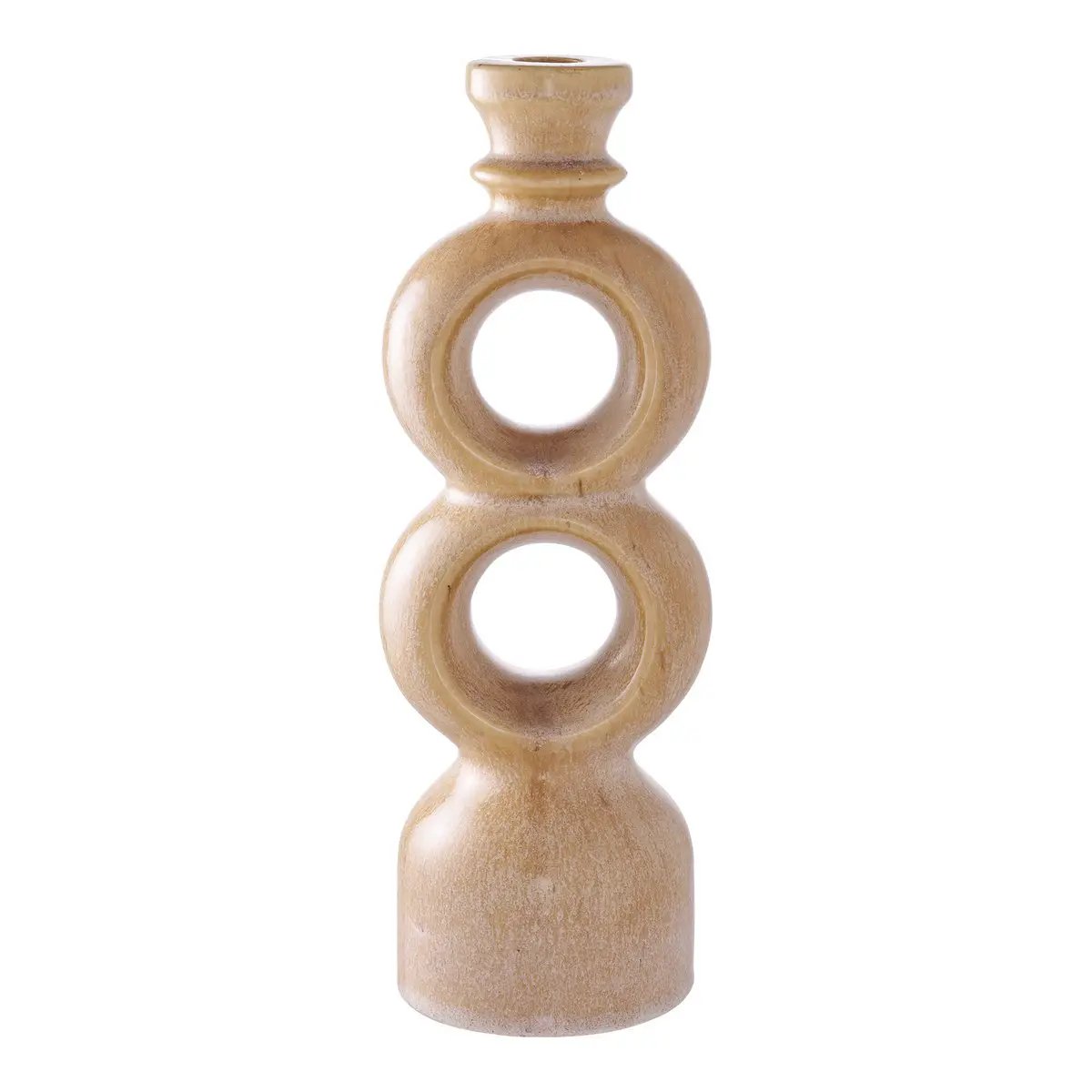 Candle Holder - Brown, Ceramic, 10.7x9.5x30.5 cm by EMIRELLE