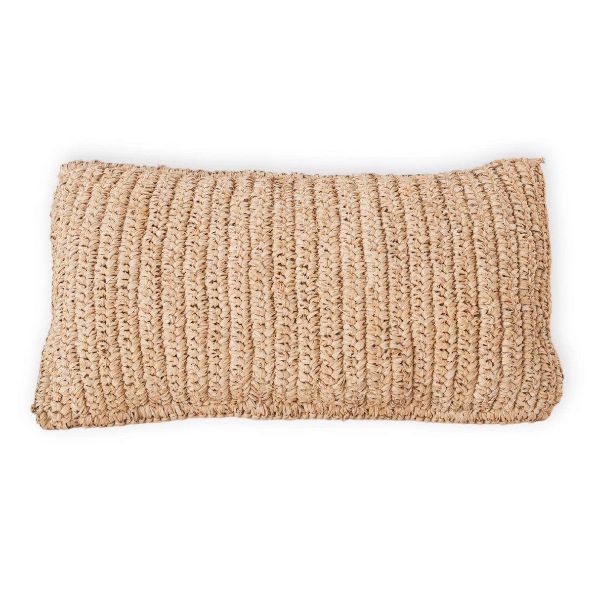 Raffia Throw Pillow 50x30 cm with Filling Decorative Cushion Sofa Pillow DALUNG by Soeji