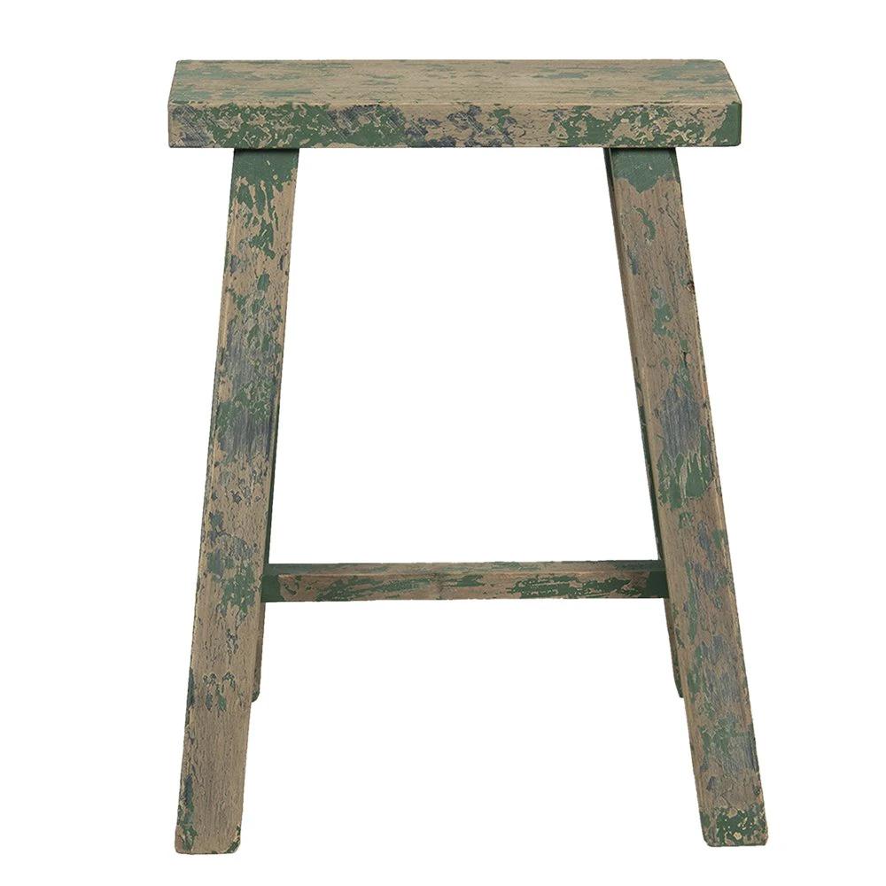 Pflanzentisch 39x29x47 cm grüner Pflanzenständer aus Holz von Clayre & Eef.