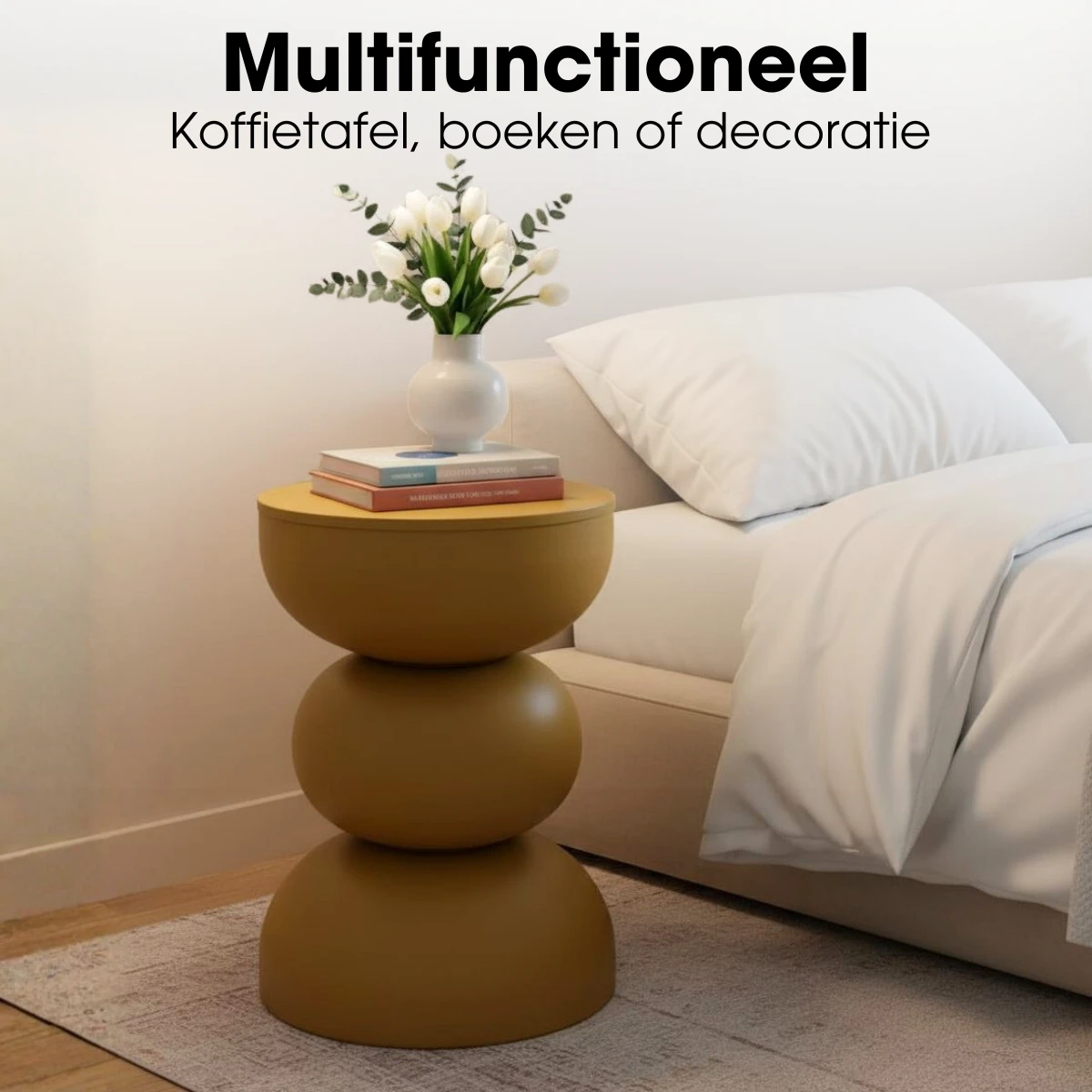 Side table Luna Yellow by Mica Decorations