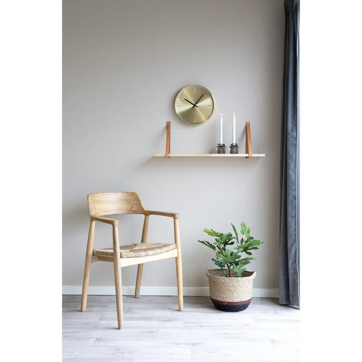 Istanbul Wall Clock - Wall Clock, aluminum, gold, silent movment, round, ø30 by EMIRELLE