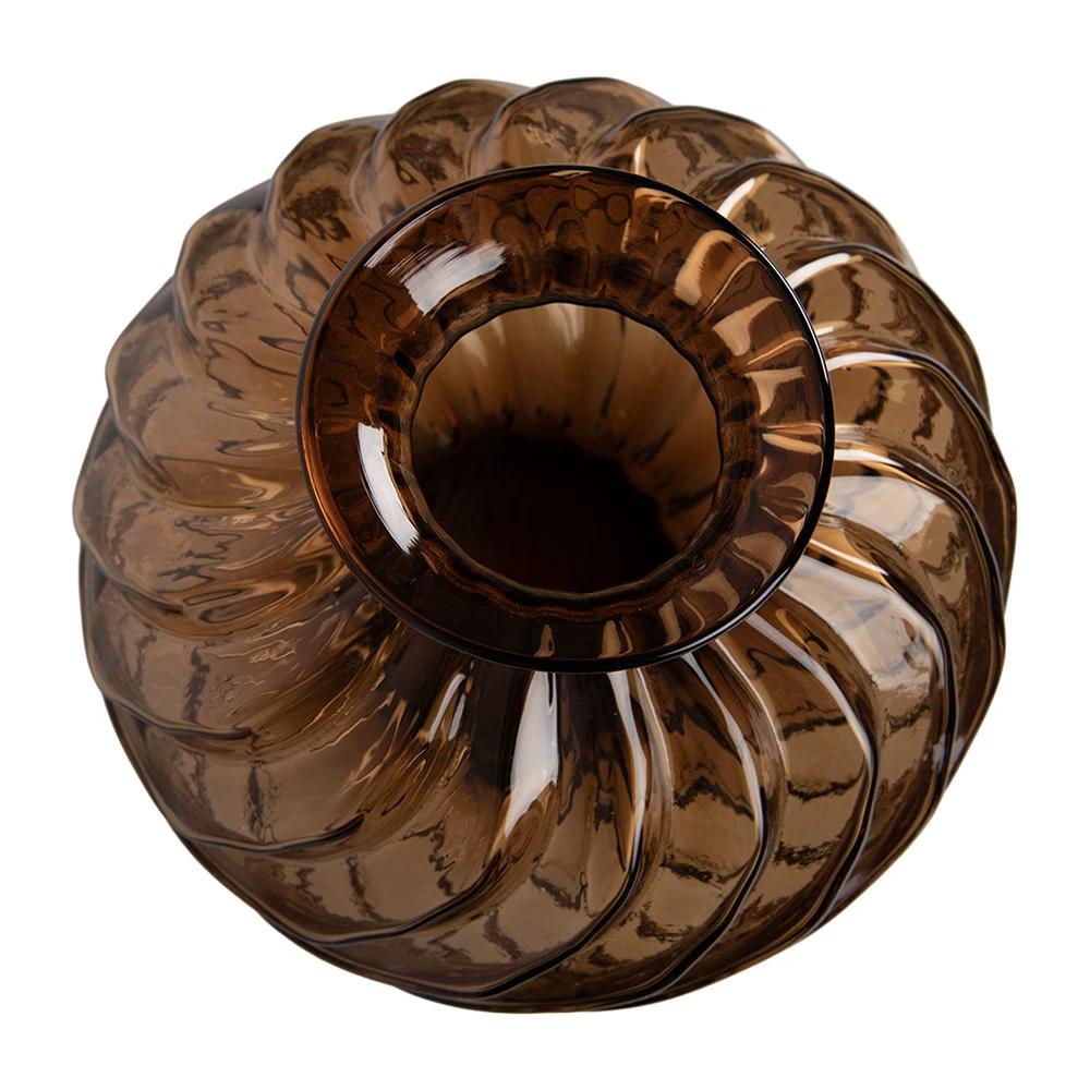 Vase Ø 24x25 cm Brown Glass by Clayre & Eef.