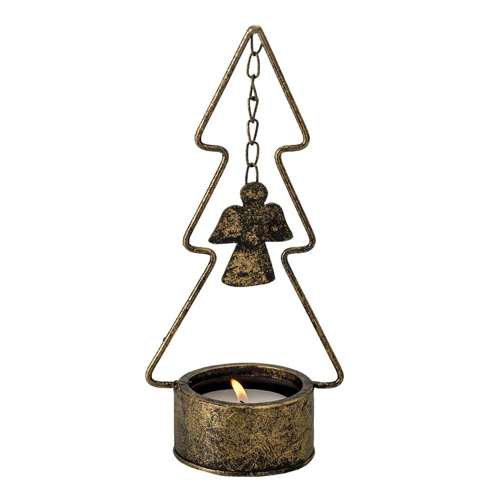 Candlestick 10x8x24 cm by Clayre & Eef.
