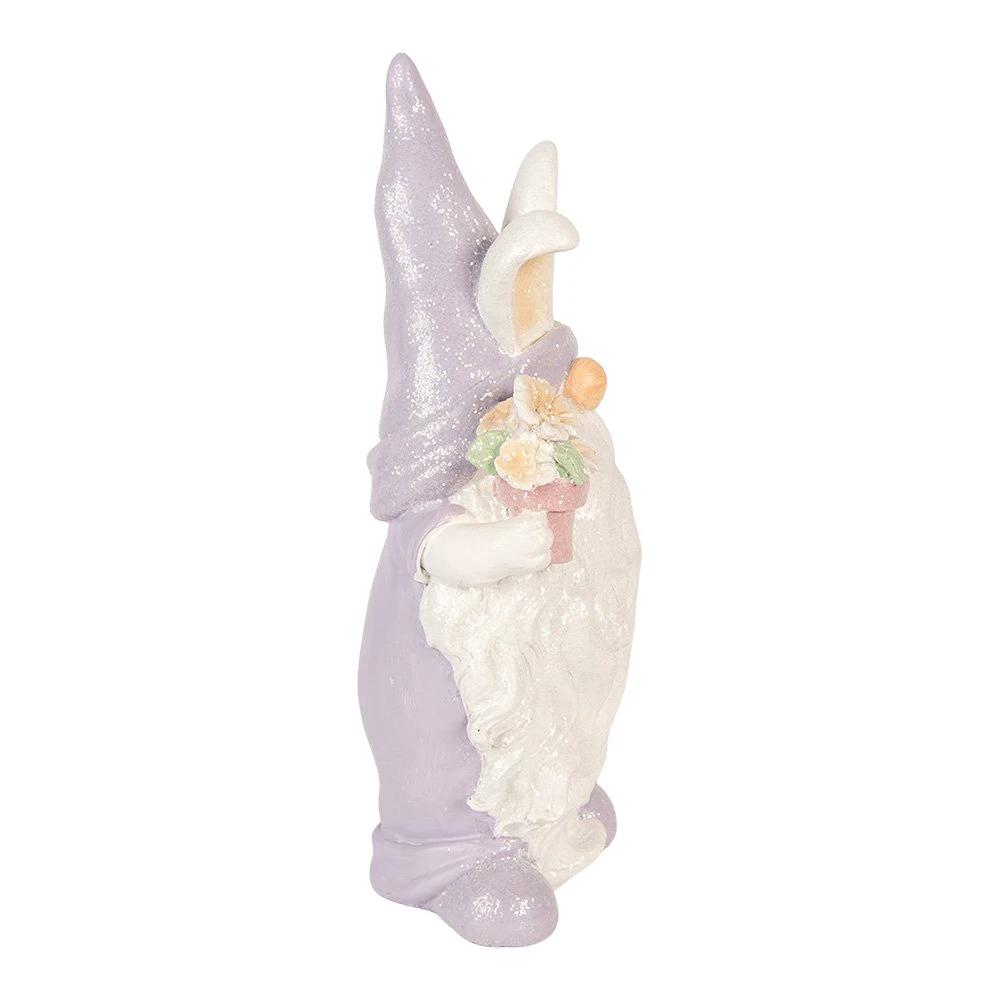 Decoration Statue Gnome 16x10x30 cm White Plastic by Clayre & Eef.