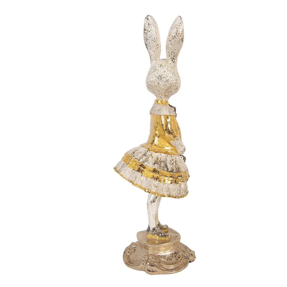 Decoration Statue Rabbit Ø 13x36 cm Beige Plastic by Clayre & Eef.