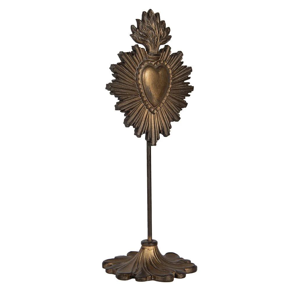 Decoration image 10x8x23 cm Gold -colored plastic Sacred Heart by Clayre & Eef.