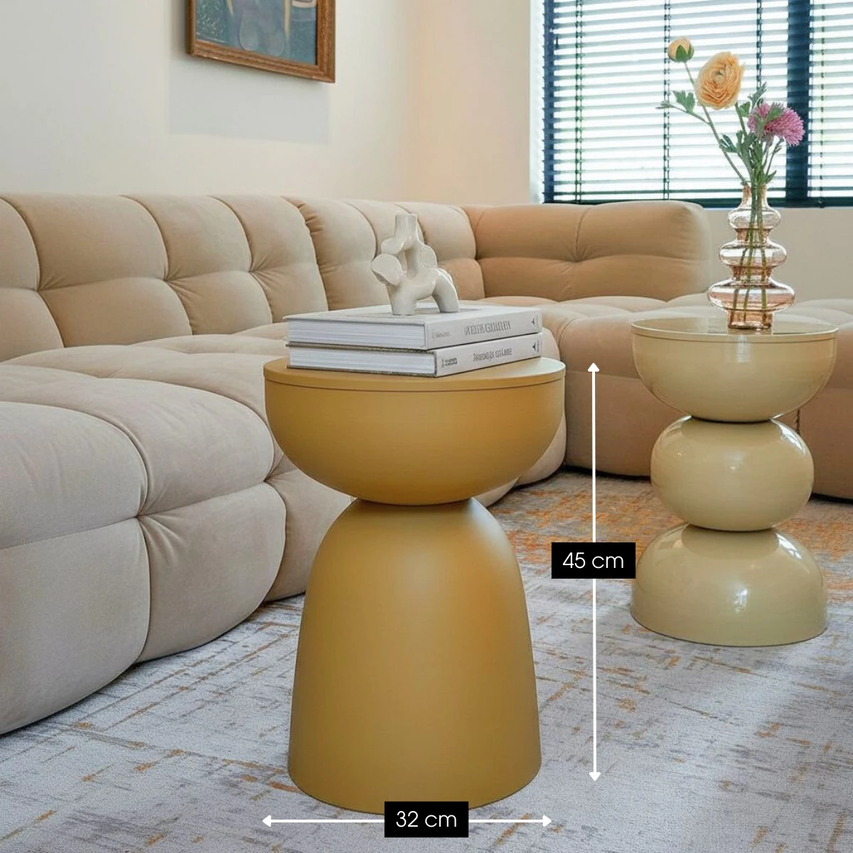 Elliott Yellow side table by Mica Decorations