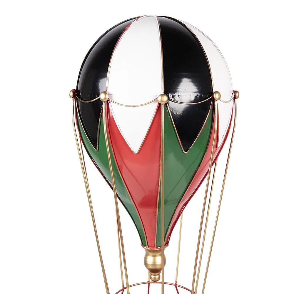 Weihnachtsdekoration Bild Heißluftballon Ø 26x62 cm Rot Metall von Clayre & Eef.