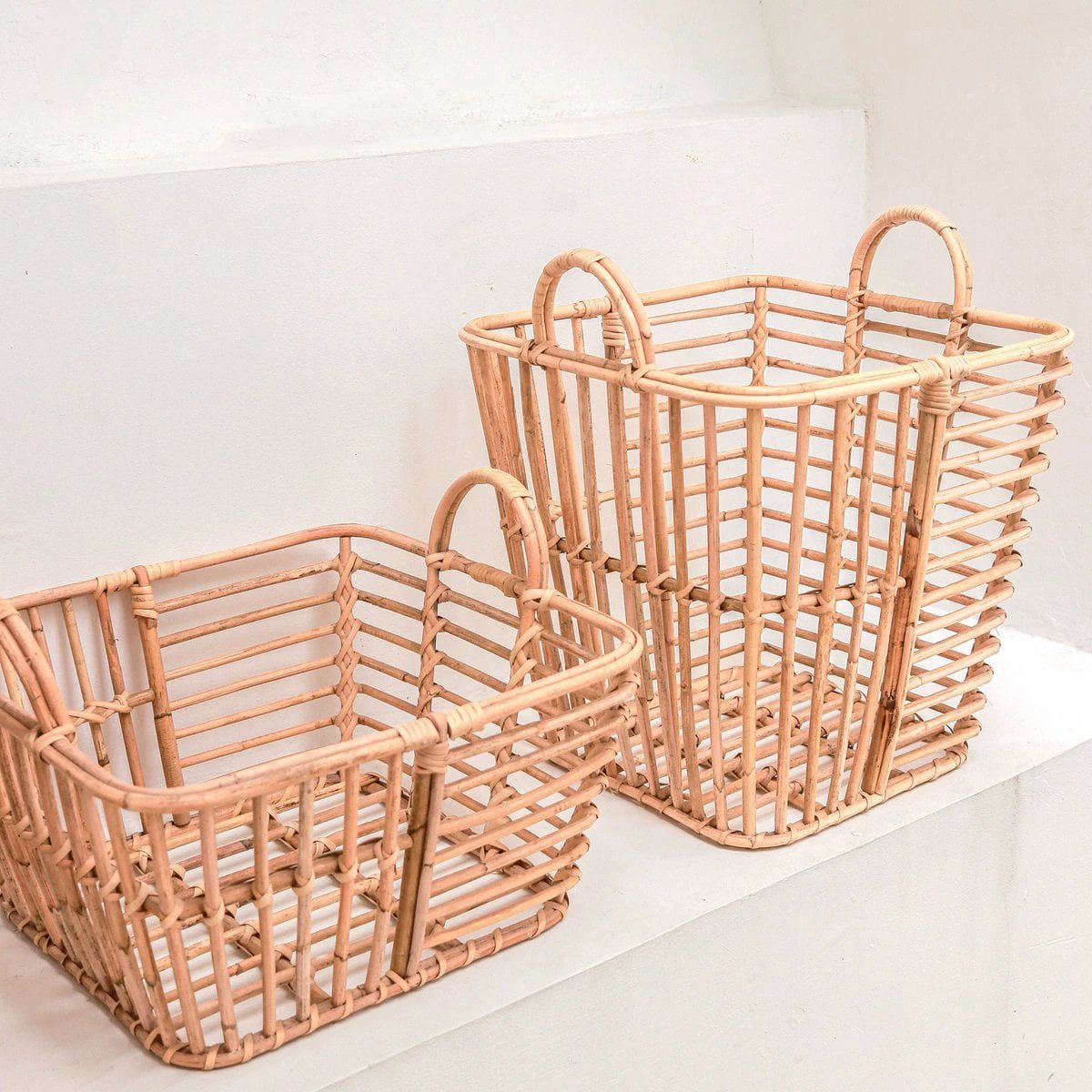 Laundry Basket | Plant Basket | Storage Basket KUPANG made from Rattan (3 sizes) by Soeji