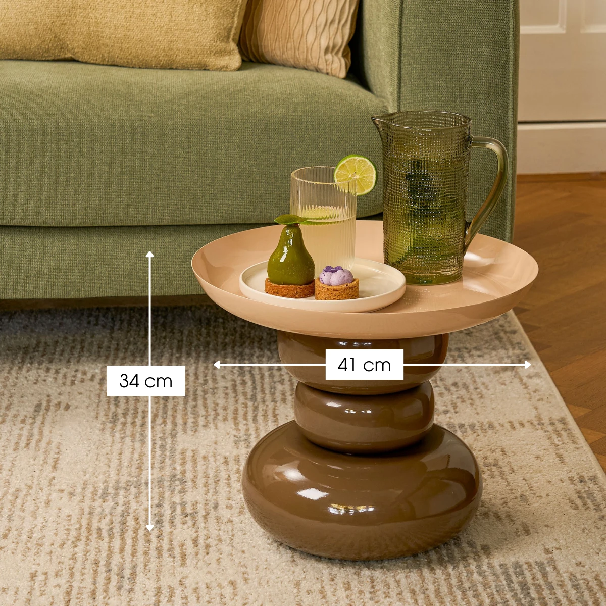 Side table Zita Brown by Mica Decorations