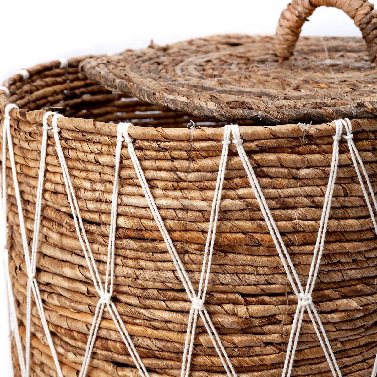 Laundry Basket with Lid KISA made from Banana Fibre by Soeji