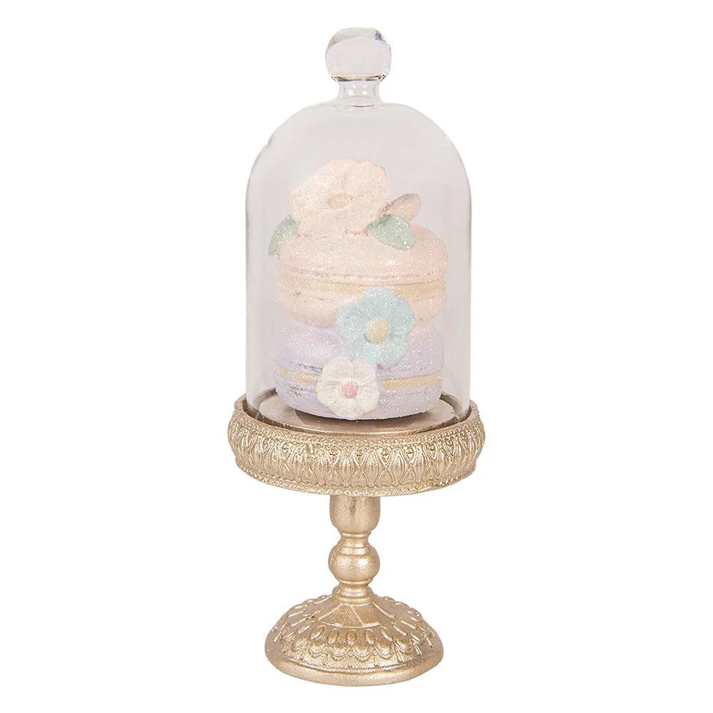 Decoration Image Macarons Ø 7x17 cm Gold-colored Plastic by Clayre & Eef.